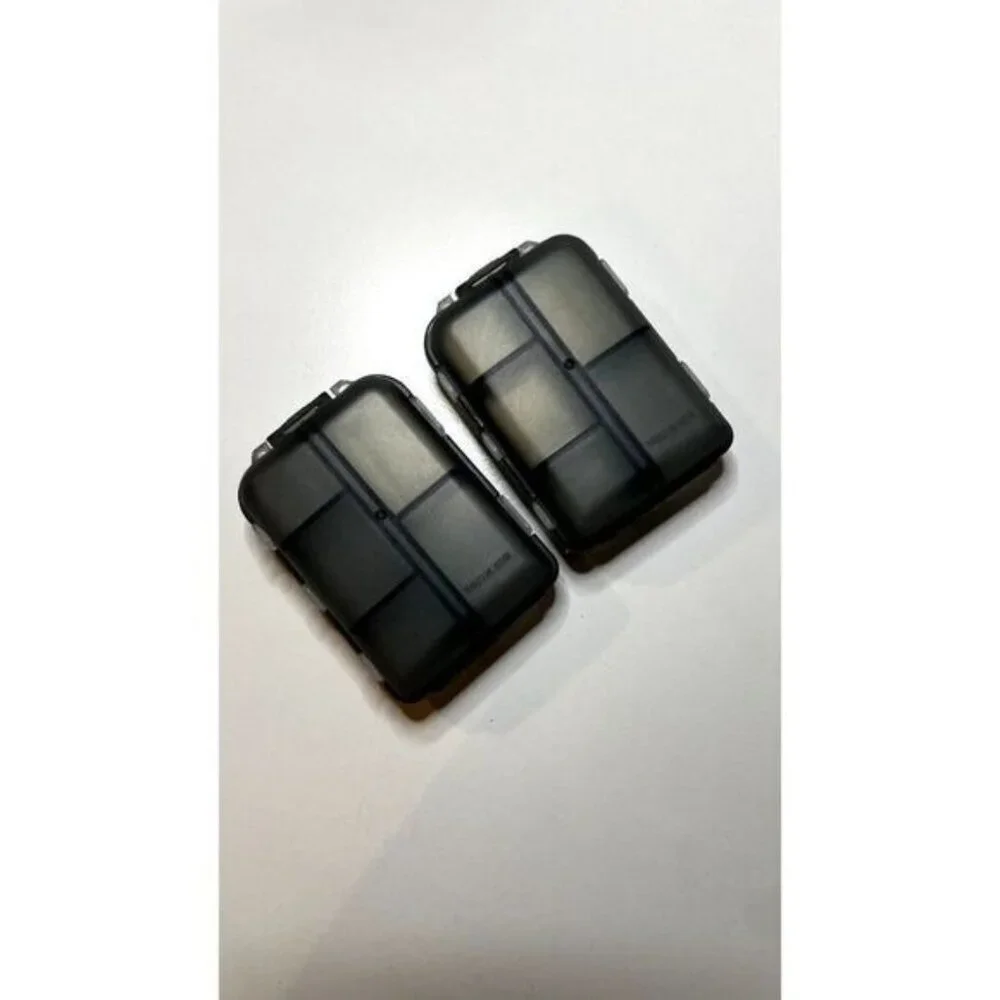 2 Pack Waterproof Travel‎ Medicine Storage Box Case with 10 Grids